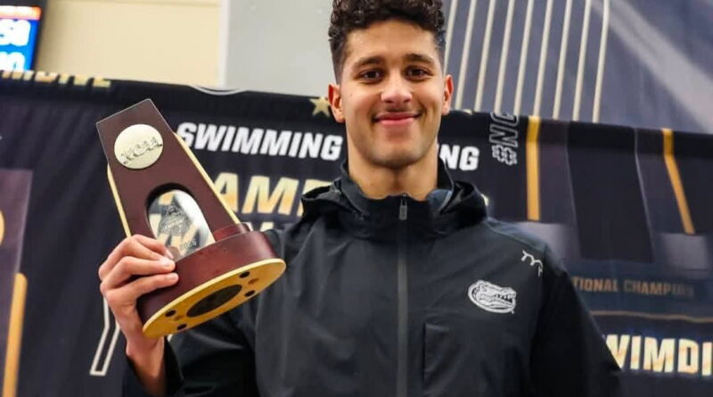 Ahmed Jaouadi remporte l'or et établit un nouveau record aux NCAA du 1650 yards.