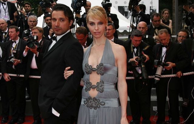 Montée des marches au Festival de Cannes pour Bruno Salomone avec Tonya Kinzinger en 2008.