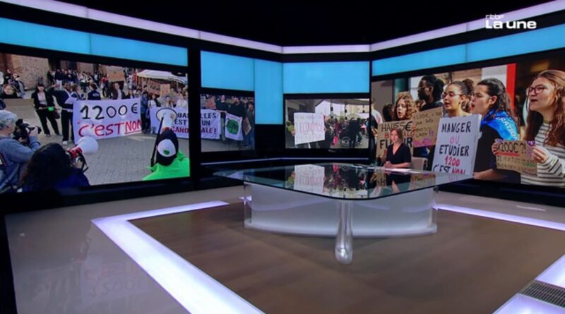 Des milliers d'étudiants manifestent à Bruxelles contre la hausse du minerval.