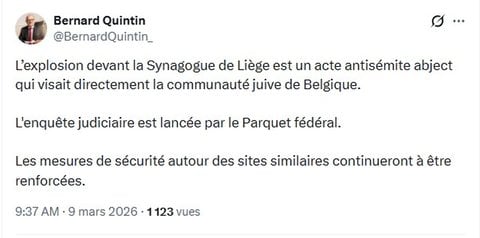 Direct – Explosion à Liège : un engin incendiaire rudimentaire en cause.