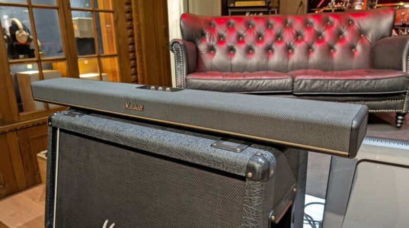 La Heston 120 de Marshall, barre de son Dolby Atmos, notée 8/10, baisse de prix.