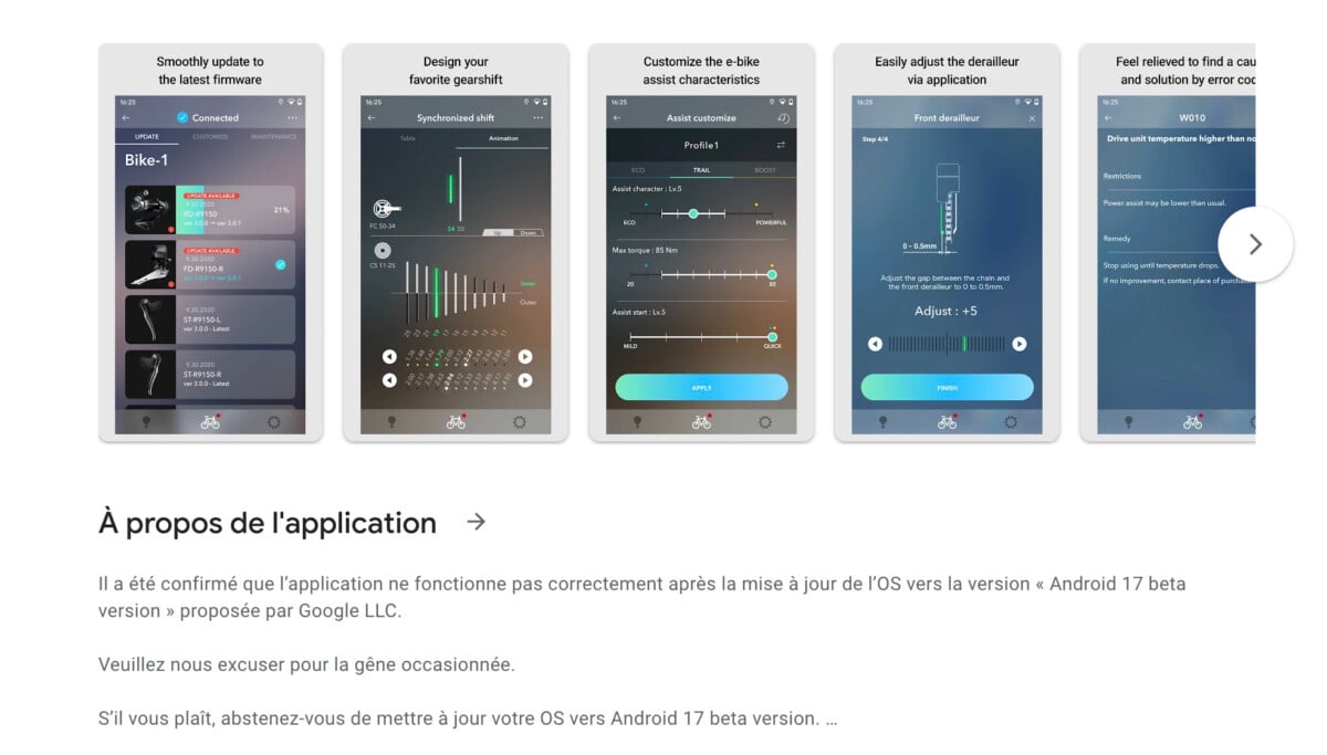 shimano app