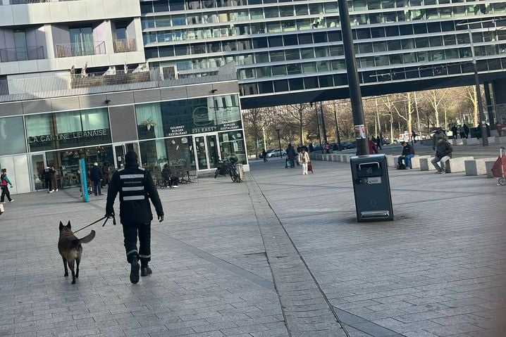 Un agent de sécurité à Rosa Parks. BNP Paribas en a embauché pour veiller sur ses salariés, face aux « crackheads ».