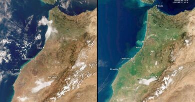 L’image satellite montre la verdure au Maroc, un an après la sécheresse.