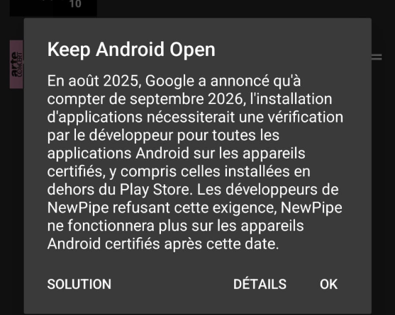 « Lockdown » sur Android : Google ne parvient pas à éliminer NewPipe.
