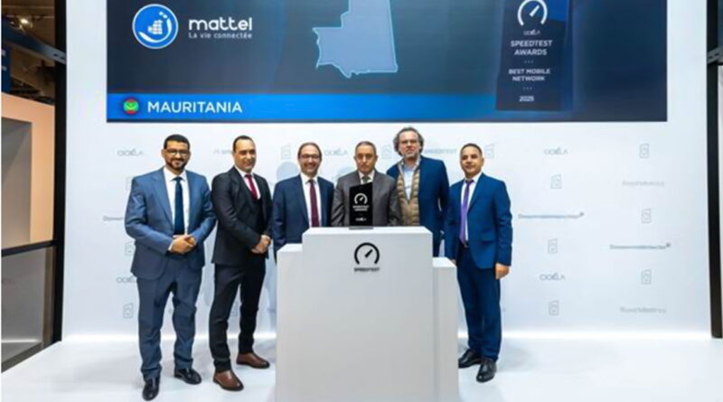 Mattel, filiale de Tunisie Telecom, remporte le prix du meilleur réseau mobile en Mauritanie.