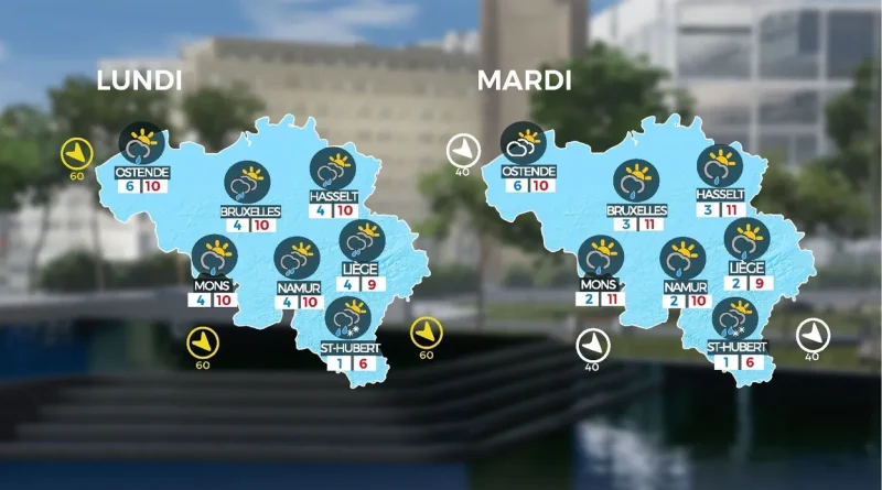 Météo en Belgique : samedi matin pluvieux, après-midi plus sec.