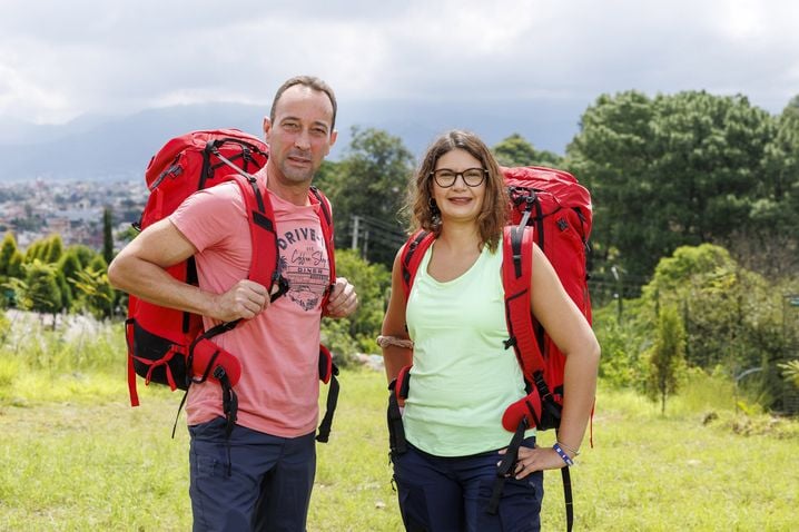 Bruno et Cécilia dans "Pékin Express" sur M6.