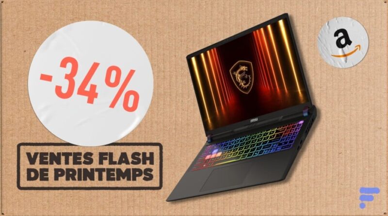 Remise de 34 % sur le laptop gaming MSI Ultra 7 pendant les ventes flash.