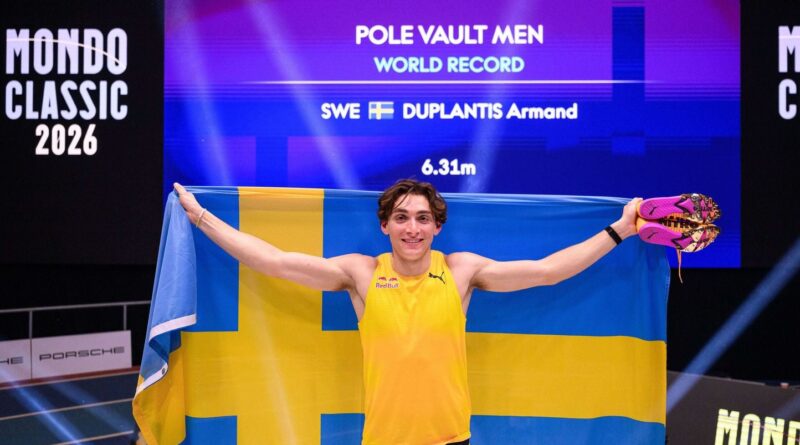 Saut à la perche : Armand Duplantis signe un 15e record à 6,31 mètres