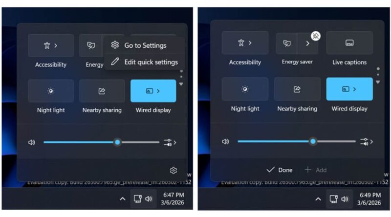 Windows 11 : Microsoft ne prépare pas le retour des Quick Actions