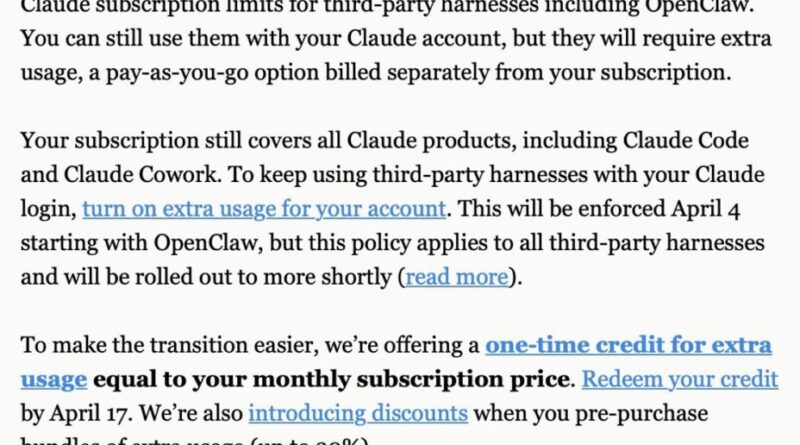 Anthropic met fin au « homard » : l’abonnement Claude ne fonctionne plus.