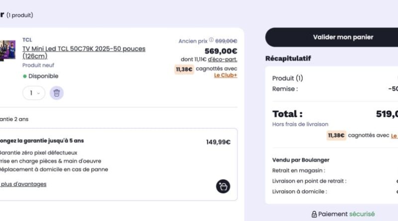 Ce TV 4K QD-Mini LED 50″ à 144 Hz ne coûte pas plus de 500 €