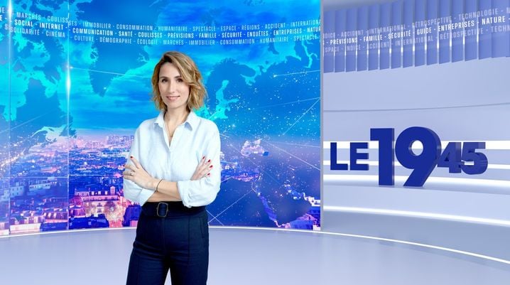 Cyrielle Stadler sur le plateau du « 19:45 » de M6.