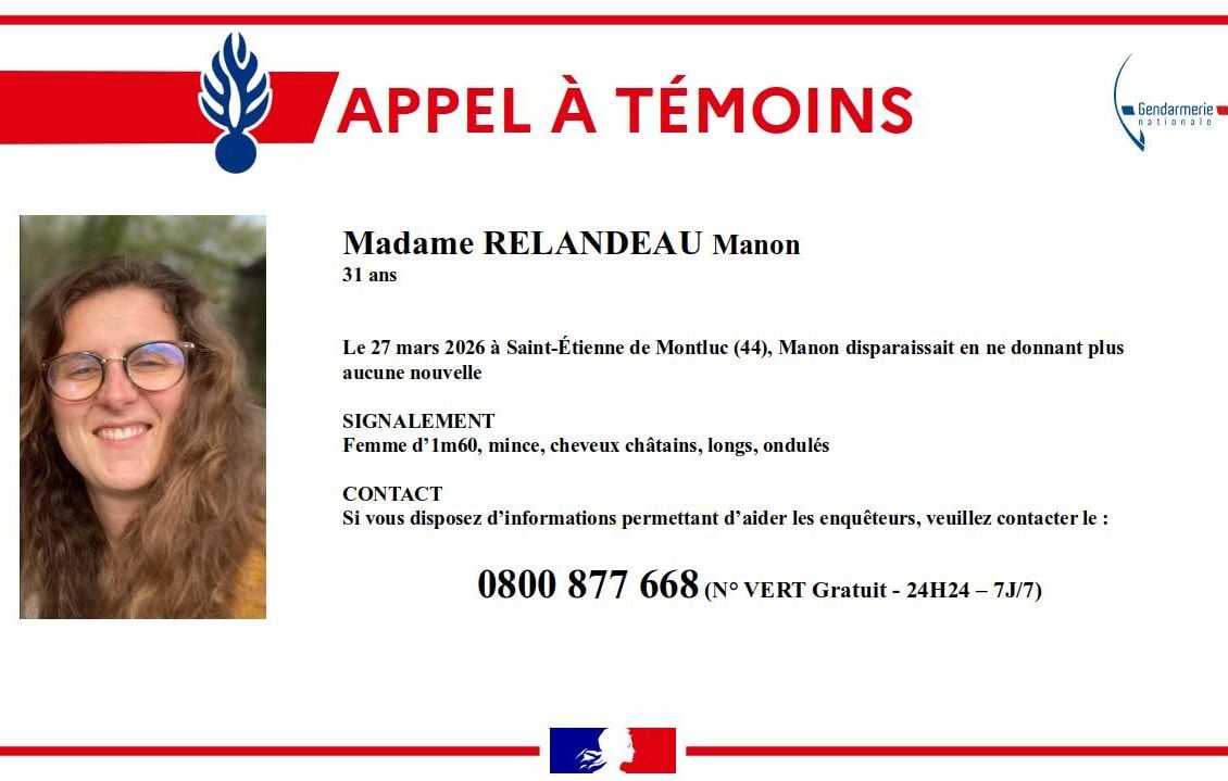 Disparition de Manon Relandeau près de Nantes : gendarmerie lance appel à témoins