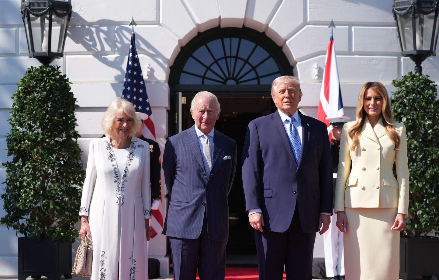 EN IMAGES : Le roi Charles III en visite officielle aux États-Unis avec Donald et Melania Trump