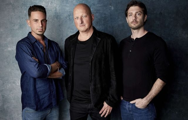 Wade Robson, le réalisateur Dan Reed et James Safechuck au Festival du film de Sundance.