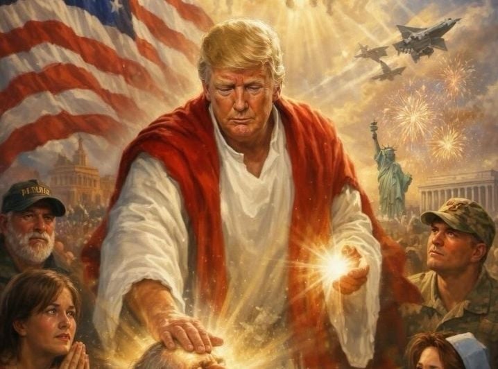 Après s’être déjà présenté comme protégé par une intervention divine, Donald Trump a déclenché une polémique en publiant puis supprimant une image générée par IA le représentant dans une posture inspirée de Jésus.
