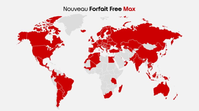 Free Max : le forfait illimité couvre 135 destinations.