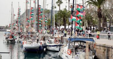 Gaza : Départ de la flottille depuis Barcelone reporté à cause du mauvais temps Gaza : Départ de la flottille depuis Barcelone reporté à cause du mauvais temps