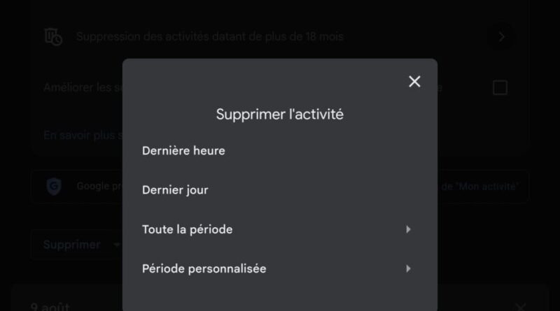 Gemini : méthode pour supprimer l'historique des conversations.