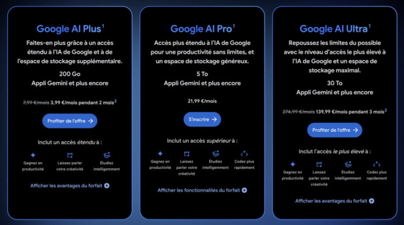 Google AI Pro offre 5 To de stockage sans hausse de prix, comme Gmail.