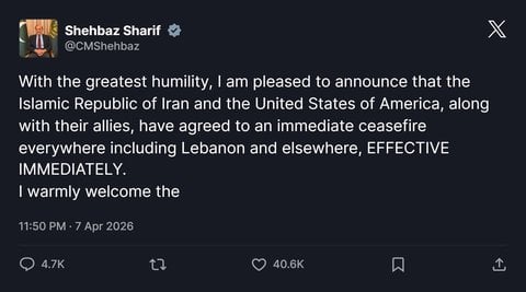 Guerre au Moyen-Orient : Trump annonce un cessez-le-feu de deux semaines.