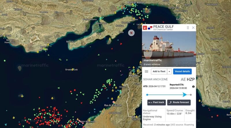 Guerre en Iran : Le détroit d'Ormuz surveillé par le monde sur Marine Traffic.