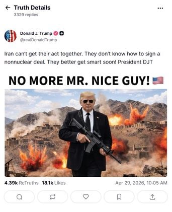 Guerre en Iran : Trump ne menace pas Téhéran avec un montage extravagant