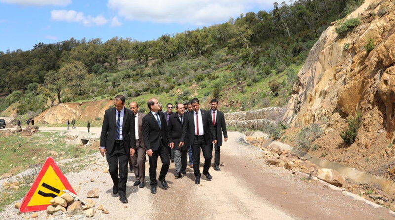 Jendouba : Le ministre de l'Équipement inspecte les glissements de terrain