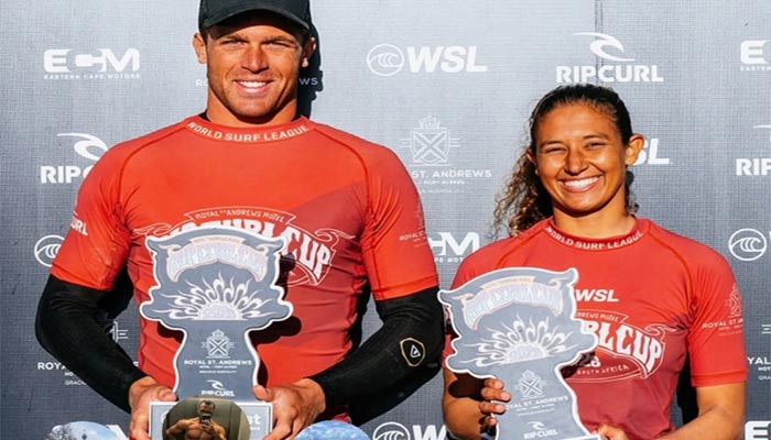 Lilias Tebbaï et Teva Bouchgua remportent la Royal St Andrews Rip Curl Cup.