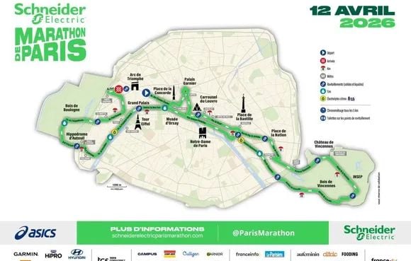 Marathon de Paris 2026 : Informations sur le parcours complet de la course