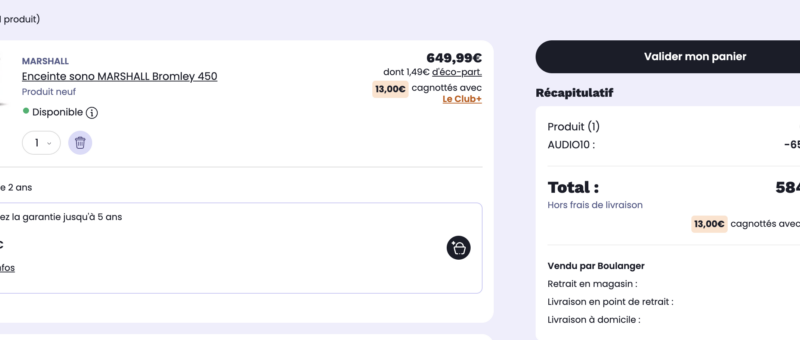 Marshall Bromley 450 : l'enceinte de soirée à moins de 600 €