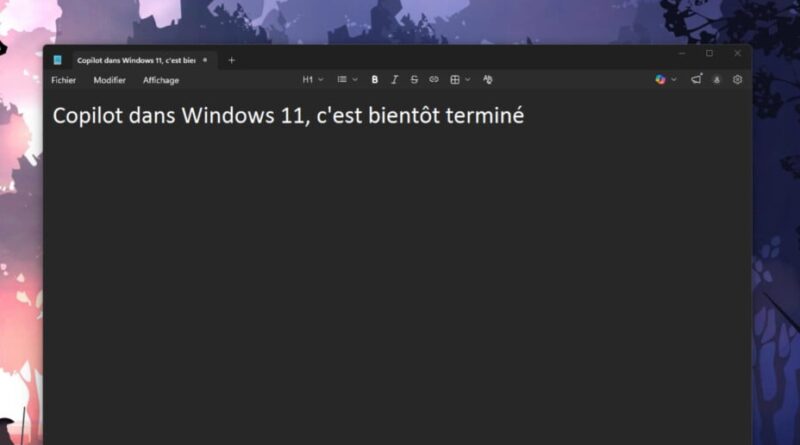 Microsoft retire Copilot du Bloc-notes, mais rien ne change.