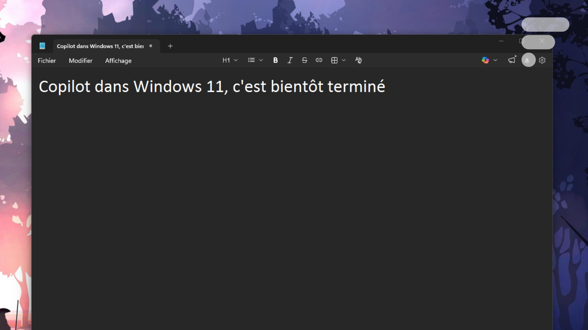Le Bloc-notes dans Windows 11