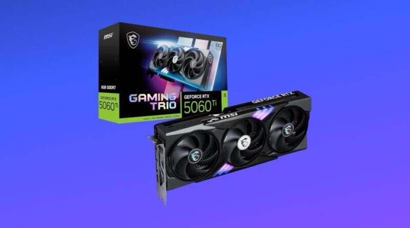 Vente flash : rares cartes graphiques MSI Nvidia GeForce RTX 5060 Ti 8G à 429,90 €