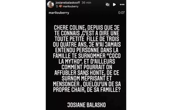 Affaire Richard Berry : Josiane Balasko défend Coline, accusatrice.