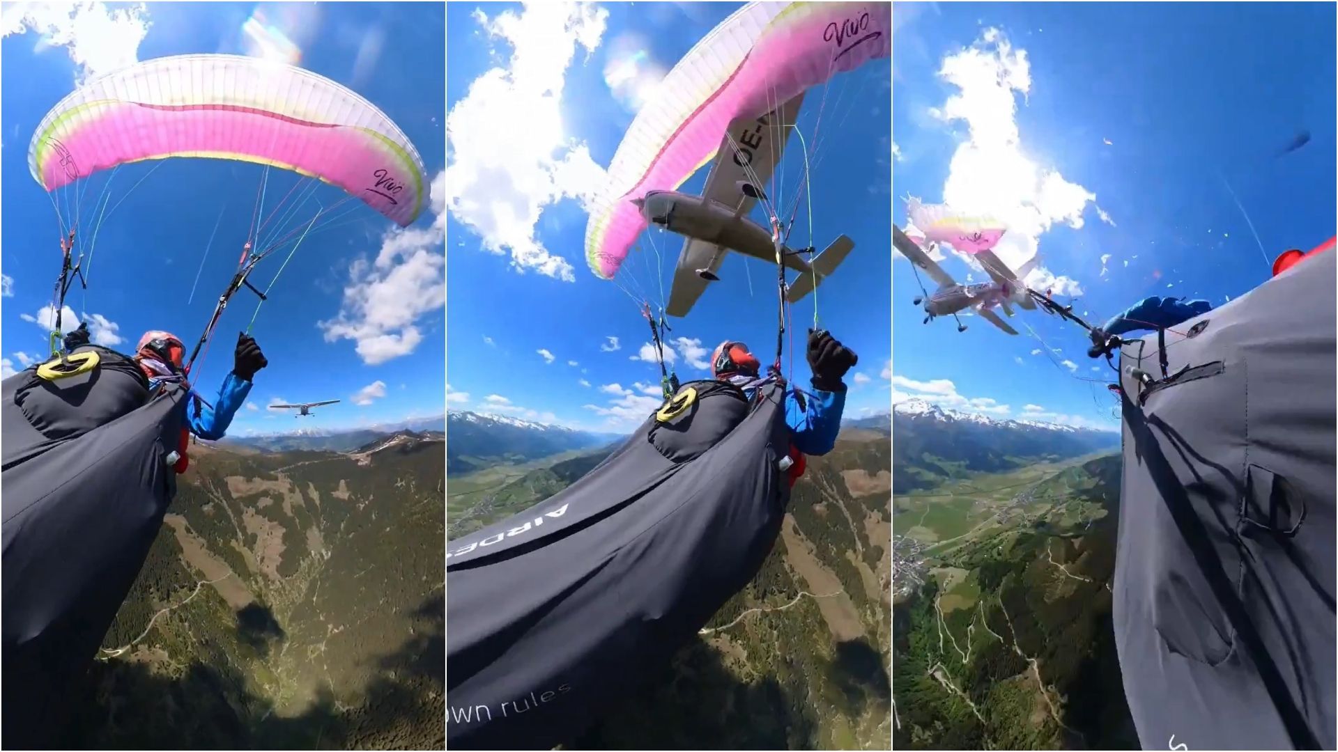 Collision aérienne en Autriche : un parapente heurté par un avion en vidéo