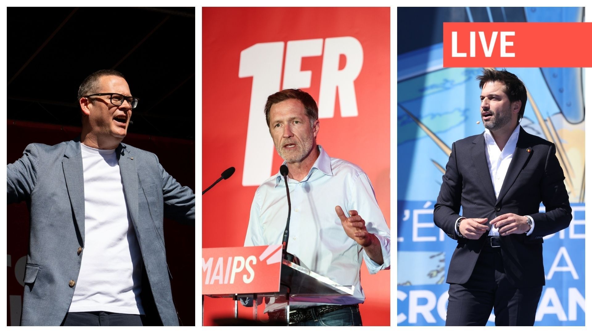 Direct – 1er mai : MR, PS et PTB se rassemblent pour parler travail