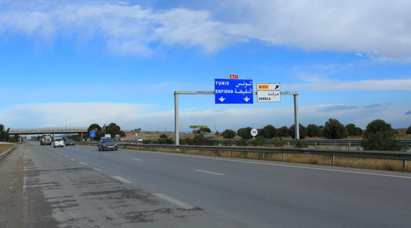 Fermeture de l'échangeur de Hergla par Tunisie Autoroutes.