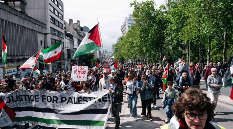 Guerre Israël - Gaza : Manifestations à Bruxelles contre la Nakba et la guerre