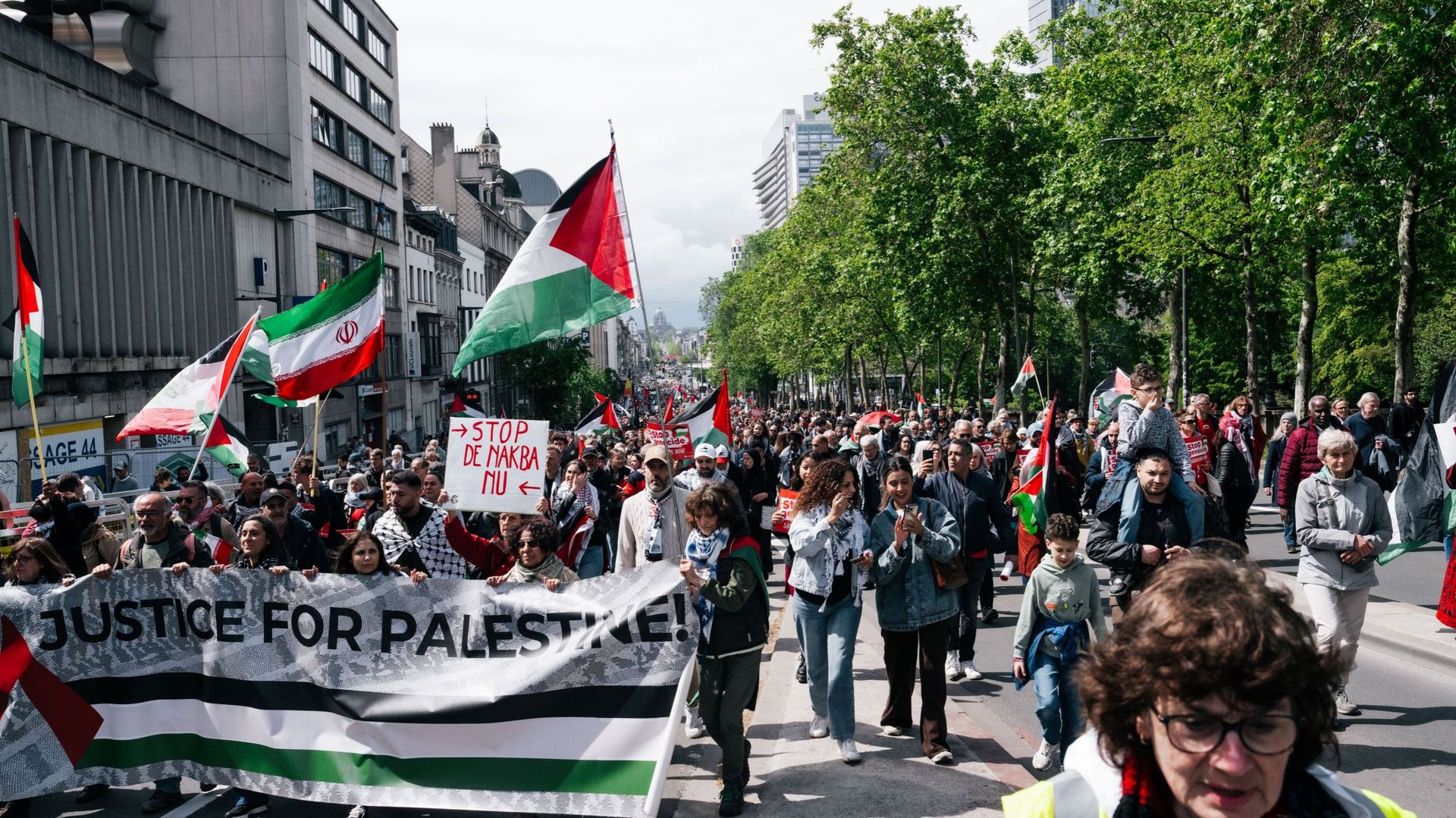 Guerre Israël - Gaza : Manifestations à Bruxelles contre la Nakba et la guerre