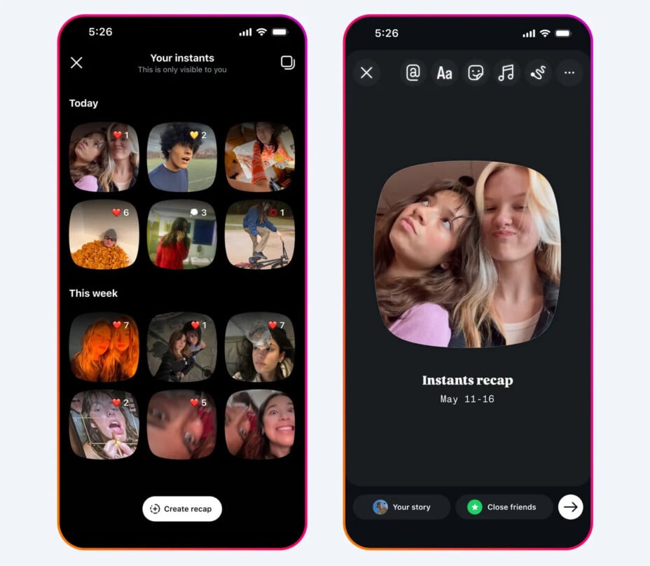Instagram ne lance pas son clone de Snapchat : Instants.