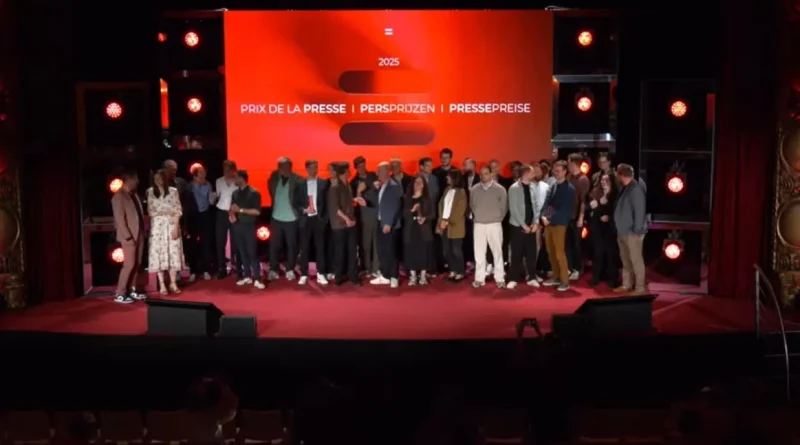 La RTBF, primée au Prix Belfius de la Presse, Karim Fadoul et David Bertrand honorés.