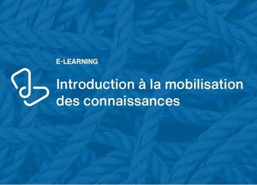 Lancement de la formation e-learning sur la mobilisation des connaissances.