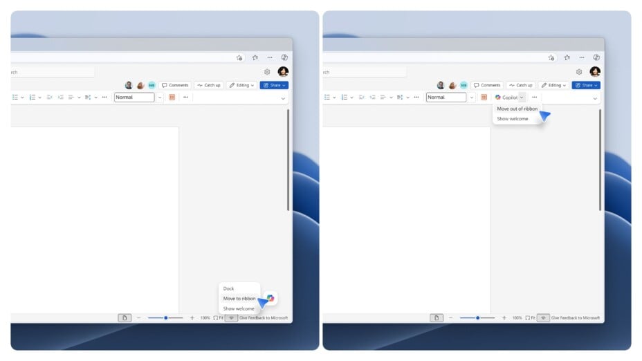 Le bouton Copilot évolue dans Office, mais Microsoft ne satisfait pas les demandes.