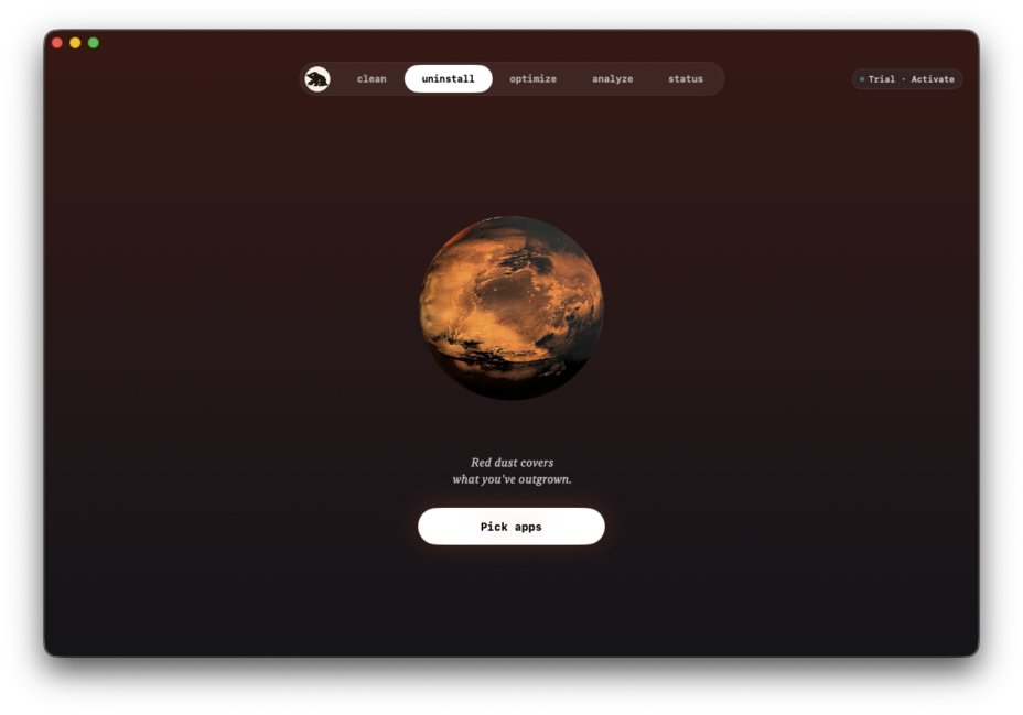 Mole propose enfin une interface graphique, alternative à CleanMyMac