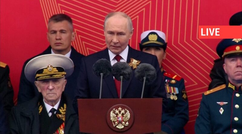 Poutine attaque l'OTAN lors des commémorations du 9 Mai en Ukraine.