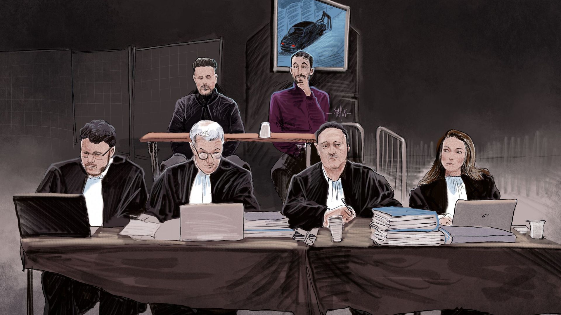 Procès Falzone : moralité en question, accusés confus et contradictions.