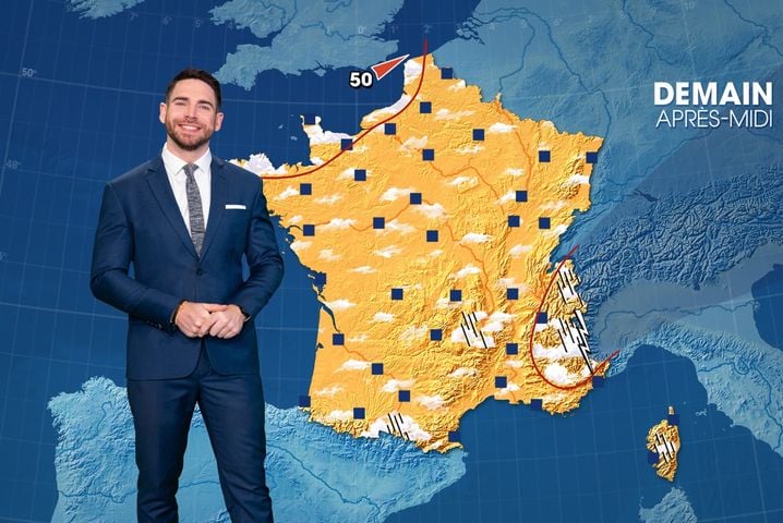 Ange Noiret a présenté son premier bulletin météo à la place de Tatiana Silva, le vendredi 1er mai 2026 sur TF1.